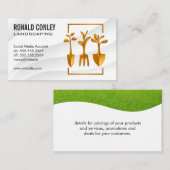 tuingereedschap | grasveld maaien visitekaartje (Voorkant / Achterkant)