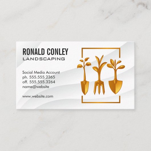 tuingereedschap | grasveld maaien visitekaartje (Voorkant)