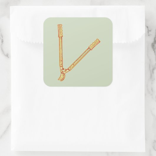 Tuingereedschap Loppers Vierkante Sticker (Tas)