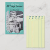 Tuingereedschap schilderen voor tuinarchitect tuin visitekaartje (Voorkant / Achterkant)