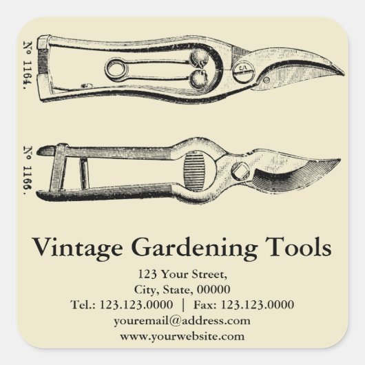 tuingereedschap Snoeiers Aangepaste Stickers (Voorkant)