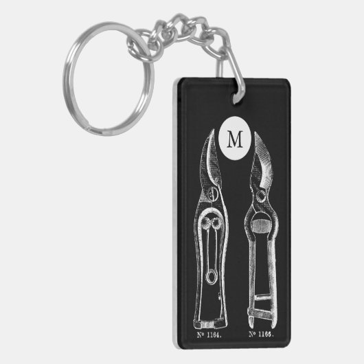  tuingereedschap snoeimachines Monogram Business Sleutelhanger (Voorkant Links)