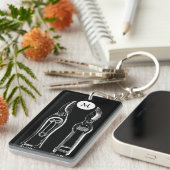  tuingereedschap snoeimachines Monogram Business Sleutelhanger (Voorkant Rechts)