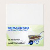 tuingereedschap | tuinarchitect visitekaartje (Buitenkant ongevouwen)