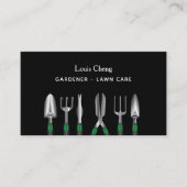 Tuingereedschap voor de tuinbouw, zwart tuingereed visitekaartje (Voorkant)