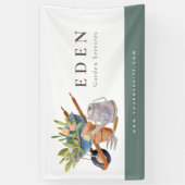 Tuingereedschap Waterverf Tuinbedrijf Spandoek (Verticaal)