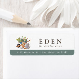 Tuingereedschap Wielwagen Waterverf Adres Etiket