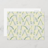 Tuingereedschappen Patroon Briefkaart (Voorkant / Achterkant)