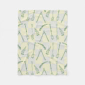 Tuingereedschappen Patroon Fleece Deken (Voorkant)