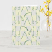 Tuingereedschappen Patroon Kaart (Gele Bloem)