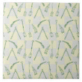 Tuingereedschappen Patroon Tegeltje (Voorkant)