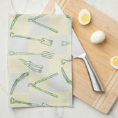 Tuingereedschappen Patroon Theedoek (Quarter Fold)
