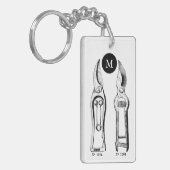 Tuingereedschappen Pruners Monogram corporate Sleutelhanger (Voorkant Links)