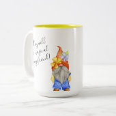 tuingnomen, vun kleurrijke moderne tweetone koffie tweekleurige koffiemok (Voorkant links)