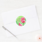 Tuingoederen Roze Zoete Erwten Ronde Sticker (Envelop)