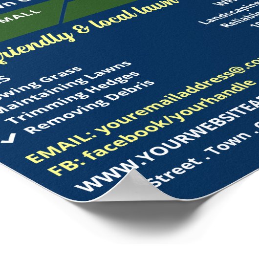 Tuingrasmaaier, Grasverzorging Poster (Hoek)