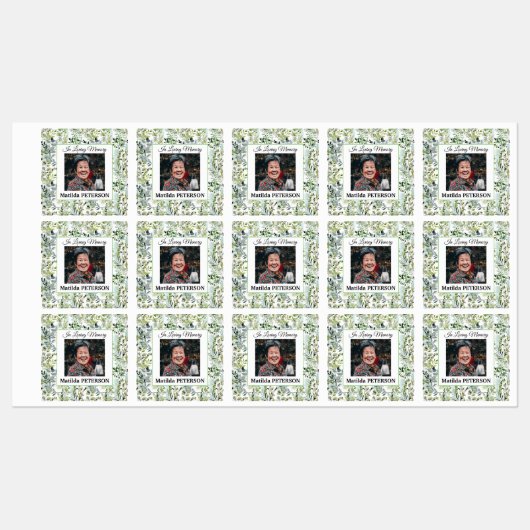 Tuingroen laat begrafenislijm / waterdicht labels (Vel)