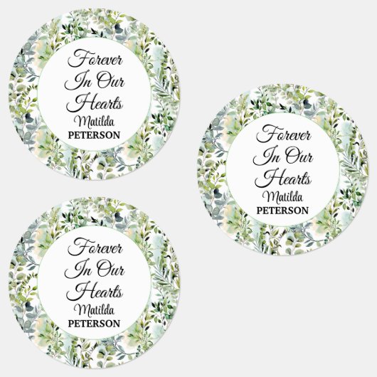 Tuingroen laat begrafenislijm / waterdicht labels (Groep)