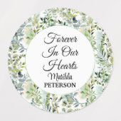 Tuingroen laat begrafenislijm / waterdicht labels (Design 1)