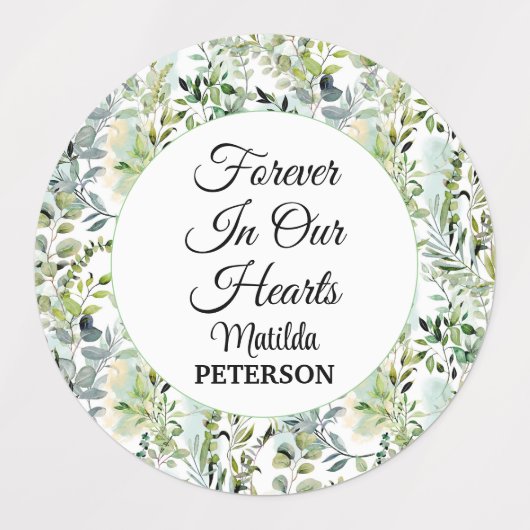 Tuingroen laat begrafenislijm / waterdicht labels (Design 1)