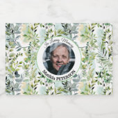 Tuingroen verlaat begrafenis likeurfles etiket (Enkel label)