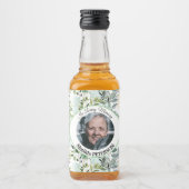 Tuingroen verlaat begrafenis likeurfles etiket (Voorkant)