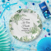 Tuingroen verlaat begrafenis papieren bordje (Feest)