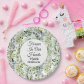 Tuingroen verlaat begrafenis papieren bordje (Feest)