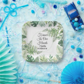 Tuingroen verlaat begrafenis papieren bordje (Feest)