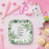 Tuingroen verlaat begrafenis papieren bordje (Feest)