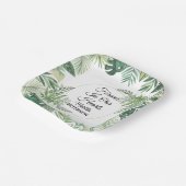 Tuingroen verlaat begrafenis papieren bordje (Gebogen)