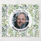 Tuingroen verlaat begrafenis sparkling wijnetiket (Enkel label)