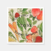 Tuingroenten waterverf helder servet (Voorkant)