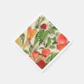 Tuingroenten waterverf helder servet (Hoek)