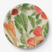 Tuingroenten waterverf zomerpapier bord (Voorkant)