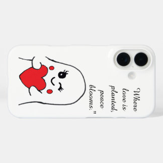 Tuinhartcitaat telefoonhoes. iPhone 16 hoesje