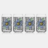 Tuinhek Bloem Blikvorm Glas (Achterkant)