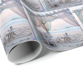 Tuinhuis aan zee met doorzichtige gordijnen cadeaupapier (Rol Hoek)
