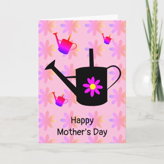 Tuinier Bloemrijke Moederdag Kaart (Voorkant)