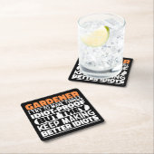 Tuinier Ik probeer dingen grappig te maken Quote T Kartonnen Onderzetters (Insitu)