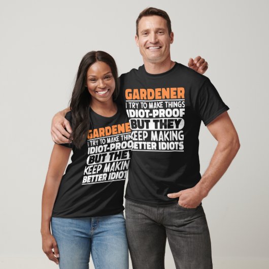Tuinier Ik probeer dingen grappig te maken Quote T T-shirt (Unisex)