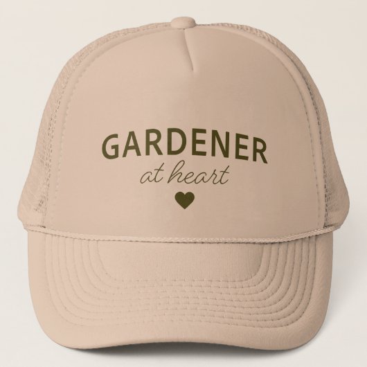 TUINIER IN HART - Donkergroene Trucker Hoed Pet (Voorkant)