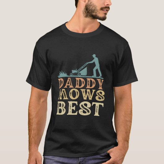 Tuinier Papa Mows Beste Tuinieren Grasmaaier T-shirt (Voorkant)