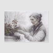 Tuinier Portret Decoupage Tissuepapier (Voorkant)