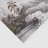 Tuinier Portret Decoupage Tissuepapier (Detail)