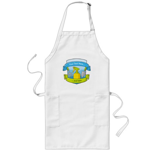Tuinier Schild met Banners Lang Schort (Voorkant)