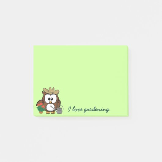 tuinier uil post-it® notes (Voorkant)