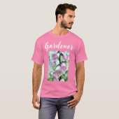 Tuinier Vogelhandschoen Bloemen Schilderen Kunst B T-shirt (Voorkant volledig)