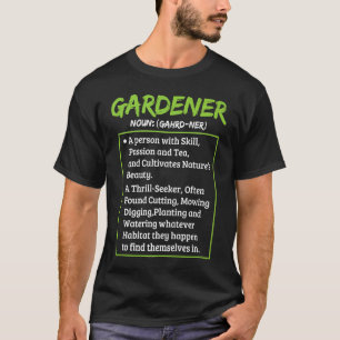 Tuinier Woordenboek Hobby Tuinier Tuin T-shirt