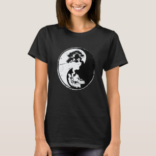 Tuinieren 4\Bonsai Boom Ying Yang Japanse Tuin T-shirt